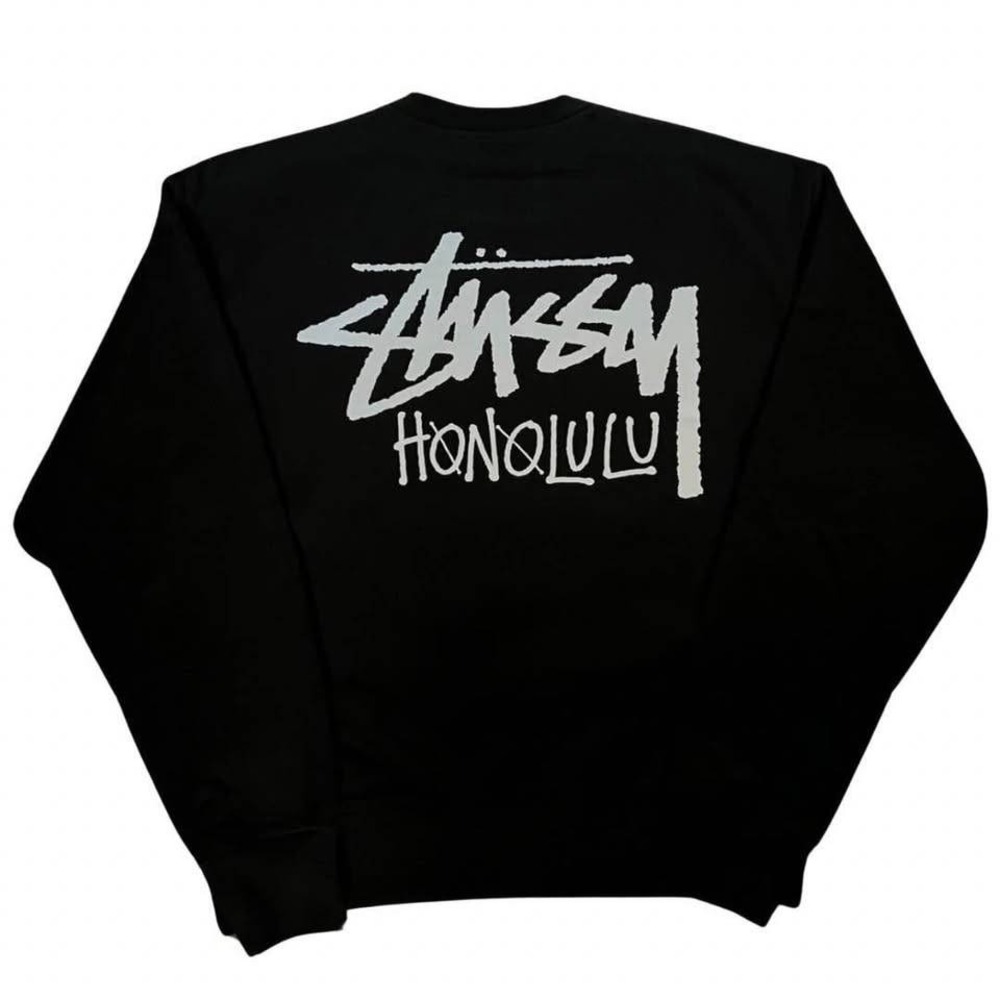 Stussy‎ Honolulu Chapter Black Crewneck Sweatshirt Mens XL 3913970